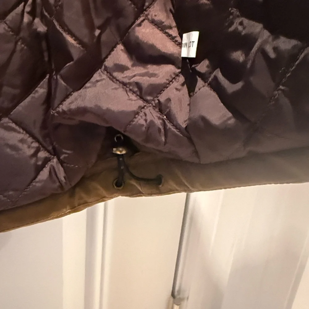 L.L. Bean Golden Brown Waxed Down  Quilted Vest - Picture 8 of 11